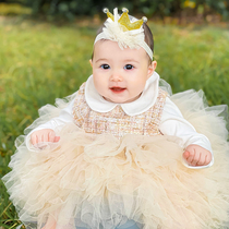 Baby Anniversary Dress Baby Birthday Princess Dress Girls Fall Winter Fleece Dress