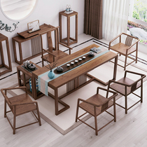 Solid wood tea table and chair combination tea table modern simple tea table tea table office new Chinese Zen table tea table