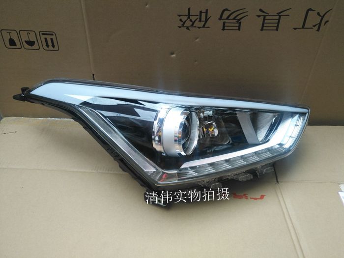 现代ix35大灯灯泡型号,现代ix35雾灯灯泡型号 北京现代ix25大灯ix35前照明灯led灯日行灯总成原装拆车件