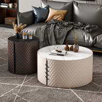 Rock Board Tea Table Light Extravagant Modern Size Composition Nordic Living Room Small Family Style Creative Round Side Several Reception Fairs Guests