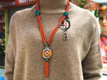 Tibetan necklace coral turquoise honey necklace Tibetan love