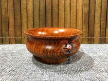 Tibetan-style tsampa bowl butter tea bowl wooden bowl rice bowl Tibetan bowl pure wood manufacturing