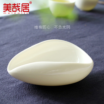 Defied White Porcelain Tea Lotus ceramic Gongfu Tea Tea Dao Zero Accessories Tea Spoon Tea Spoon Teaspoon Tea Lotus