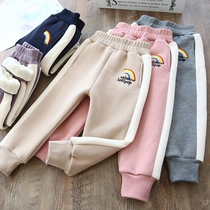 Girl Cotton Pants Plus Suede Thickened Winter Style Children Pants Sports Pants Casual Pants Long Pants Autumn Winter 100 Hitch Winter