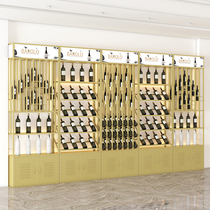 Wine rack Wrought iron bar wine rack Floor-to-ceiling creative display rack Wine rack against the wall Winery wine cabinet display cabinet