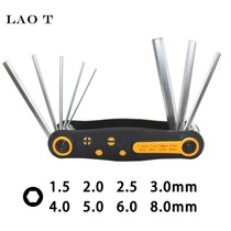 LAOT Foldable Hexagonal Cross wrench Tool Set Plum blossom screwdriver Hexagonal Plum blossom 6 corners