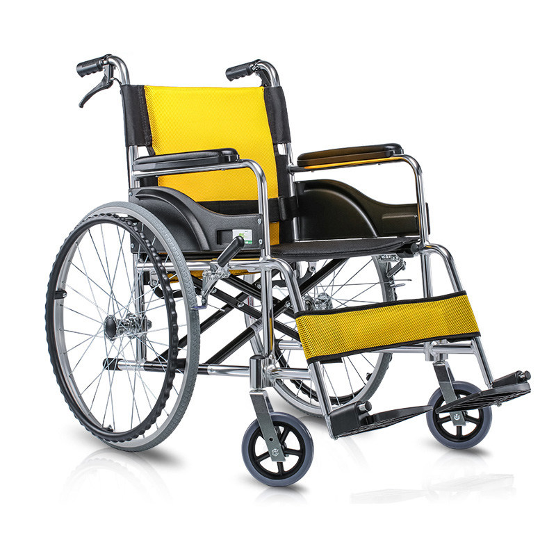 【每文医疗器械专营店】可孚逸巧铝合金轮椅折叠轻便老人旅行代步便携