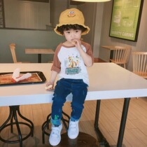 2021 Spring and Autumn New Children Fishermans Hat Boys and Girls Fashion Sun Hat Baby Cute Embroidery Sun Hat Tide