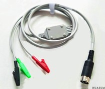 Compatible mud high power myoelectric diagram machine guide wire integrated three-guide clamping type electroencephalogram wire crocodile clamp electrode wire