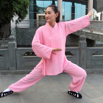 Taoist high-quality flax Taiji uniforms uniforms martial arts performances meditation uniforms Wudang Chenlu Taiji uniforms