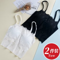 Breasted Underwear Woman Short of sexy Wrap Wrap Chest Type Anti-Walk Light Beating Bottom Beauty Strap Chest Cushion Lace Harness Vest