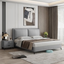 Cloth Art Bed Modern Minima Nordic Master Bedroom 1 m 8 Double light extravagant small family soft bag free of washing nanotech bunk bed