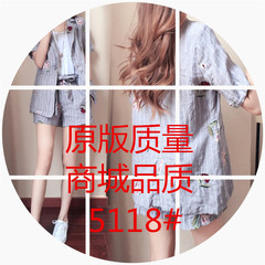 2018夏季新款女装韩版原宿亚麻两件套洋气短裤棉麻社会时髦bf套装