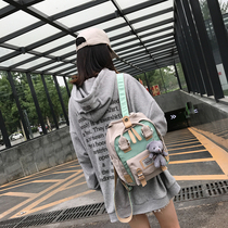 Junior High School schoolbag female Korean version of Harajuku ulzzang high school students ins Super fire backpack female 2021 New