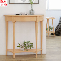 Nordic Full Solid Wood Genguan Terrace Modern Minimalist Home Living Room Hyun Guan Cabinet Table Entrance Light Extravagant and Wall Corridor Strip Case