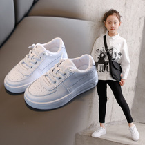 British next kiss childrens sneakers 2020 winter New Korean version of foreign style fashion leather white shoes