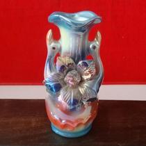 Old vase vase inserts creative furniture decoration of 80s double ear glazed glazed plastic vase physical photo