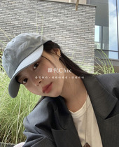 Korean local designer brand recommended cream blue casual hat ~