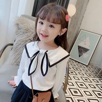 2021 autumn new girls long sleeve shirt autumn outdoor short sleeve shirt children baby spring and autumn childrens clothing shirt