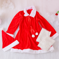 Christmas costume set Adult children Santa Claus costume Men and Women Christmas clothes five-piece set