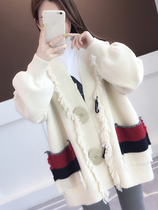 Very immortal sweater female lazy spring dress 2020 Korean version of New Loose medium and long knitwear cardigan womens coat