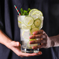 ins Fresh Mojito Cup Restaurant Cold Drinking Cup Extra Large Glass Lemon Juice Cup Fruit Tea Cup