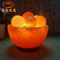 Salt crystal lamp Himalayan natural crystal salt lamp cornucopia creative gift bedside lamp feng shui health recruitment lamp