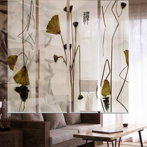 New Chinese soft partition hanging screen curtain living room window lifting roller curtain tea room semi-transparent hanging curtain