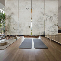 Modern Chinese living room horizontal study entrance hotel partition semi-transparent fashion hanging screen-Shan Minggu Ying