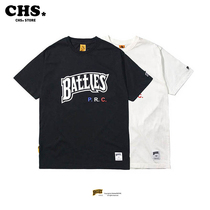 Battles summer new cotton base LOGO comfortable breathable simple multi-color loose round neck short sleeve t-shirt