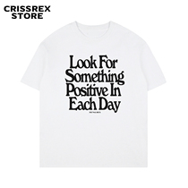 Crisisrex Store REVALUES American English printed pure cotton loose round collar casual short sleeve T-shirt