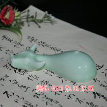 Jingdezhen porcelain calligraphy and painting Four Treasures inkstone water droplets open pieces of blue and white turtle