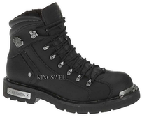 17809 Magic domain Harley mens Knight Martin boots lace-up black booties imported from the United States