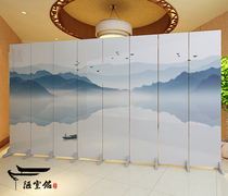 New Chinese screen partition wall decoration simple modern living room bedroom hotel Office Mobile folding folding screen landscape