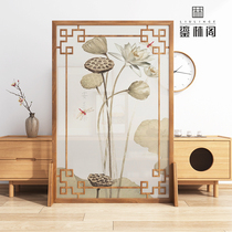 New Chinese screen partition living room entrance barrier solid wood office simple modern bedroom shelter home
