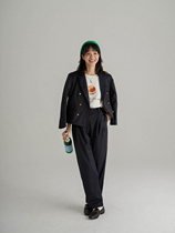 Bottanique botanical Italian fine-spun wool ink blue suit jacket autumn new suit pants woman