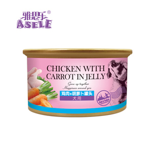 雅思乐进口狗罐头拌饭狗狗湿粮泰迪金毛成幼犬狗粮狗零食80*6罐