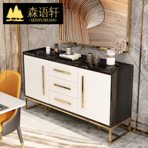 Marble dining side cabinet Modern simple household entrance cabinet Nordic light luxury dining room living room multi-function storage cabinet