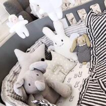 Spot)US direct mail pottery barn kids cotton baby baby bed circumference anti-collision double-sided quilt