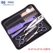 Achabi 4 0 5 5 5 inch haircut flat scissors flat tooth scissors thin bangs hair cutting set