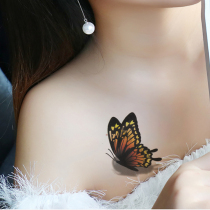 Big picture butterfly tattooed with waterproof female persistent sensations Ins wind cover Elegant Wind Net Red-Chest Back Sticker