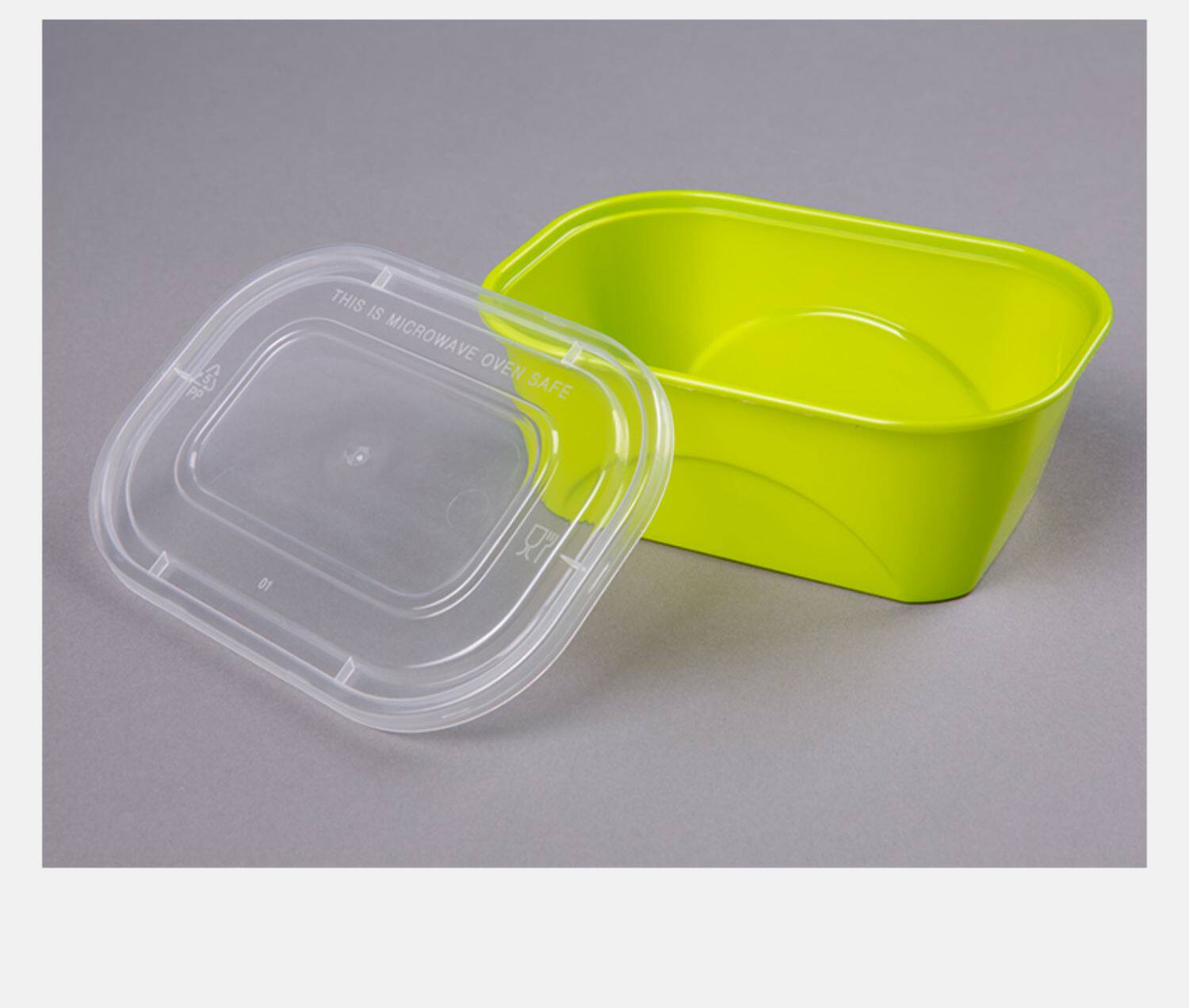 美式长方形350ml一次性餐盒小份菜小碗菜外卖打包盒方盒快餐饭盒