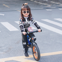 Spring Summer Male And Female Children Riding wheel Slipsuit Balance Car Performance Wear speed dry breathable long short sleeve suit Custom