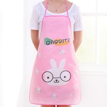 Cartoon apron waterproof suspender apron kitchen cooking oil-proof sleeveless coat half-body translucent protective products