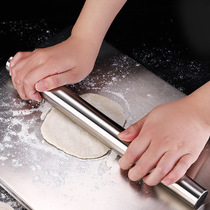Household 304 stainless steel rolling pin Kitchen large flour stick dumpling skin noodle stick artifact baking tool