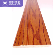Huangxuan floor pure solid wood chestnut wood antique open paint skirting ground size can be customized white Factory Direct