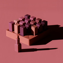 Explore fun life lipstick storage box Multi-grid silicone creative box Desktop lipstick net red large capacity placement box