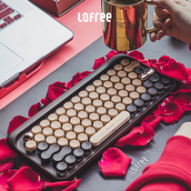 lofree Lofree Dot wireless Bluetooth mechanical keyboard vintage mobile phone Apple ipad Black gold mouse Lofree