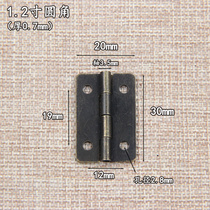 (10 pieces) 1 2-inch rounded corner hinge opening flat hinge gift box hinged wood case with hinge fitting iron hinge