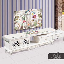 Cotton and linen fabric Nordic TV cabinet cover cloth Coffee table tablecloth modern simple TV dust cover cover cloth small and fresh